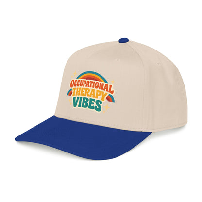 Occupational Therapy Vibes Cap | Retro Rainbow Mid Profile Baseball Cap