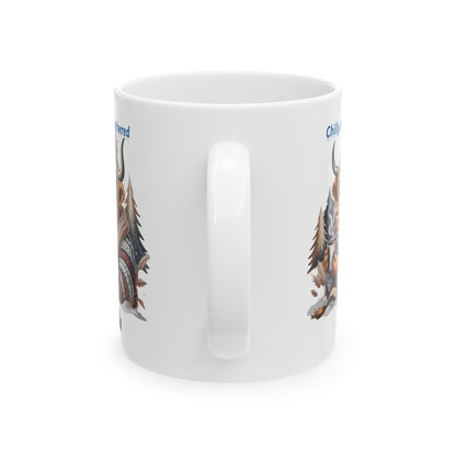 Chilly & Unbothered Highland Cow Mug | Ceramic Coffee Tea Cup