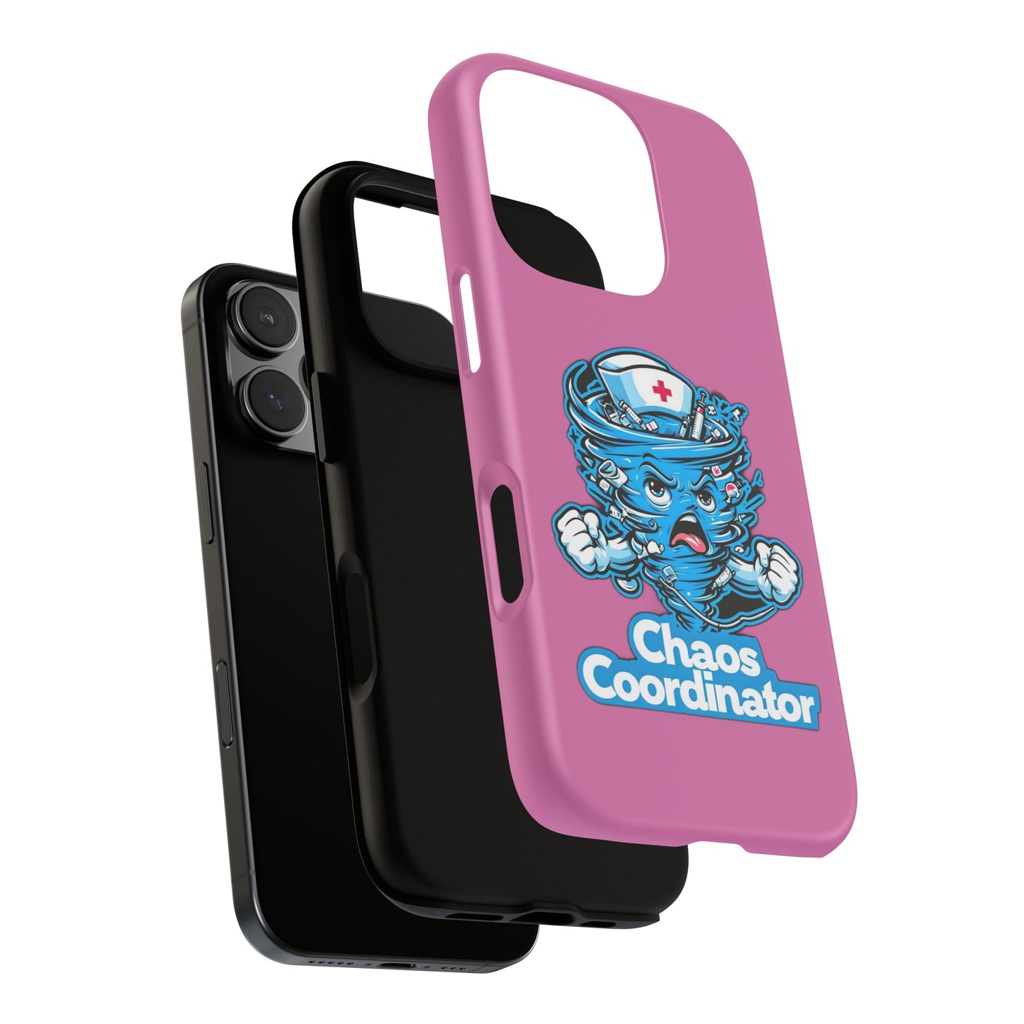 Chaos Coordinator Phone Case, Fun Nurse Gift, Tough Cases for Healthcare Heroes, Unique Cell Phone Cover, Funny Medical Humor/ Pink