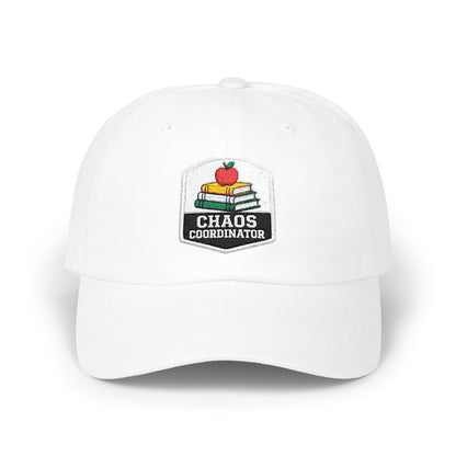 Chaos Coordinator Teacher Dad Cap | Embroidered Books & Apple School Hat