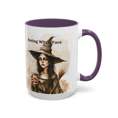 Resting Witch Face Coffee Mug - Halloween Mug, Funny Mug, Witch Mug, Halloween Gift, Coffee Lover Gift