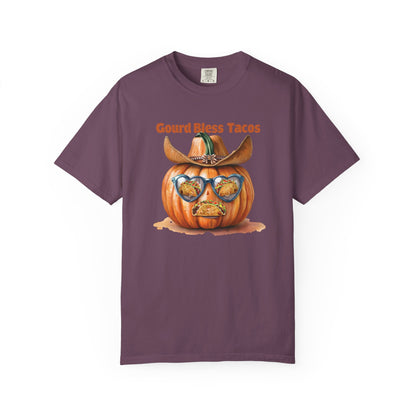 Funny Halloween T-Shirt, Gourd Bless Tacos Tee, Unisex Graphic Tee, Taco Lover Shirt, Fall Festival Apparel, Cute Pumpkin Shirt