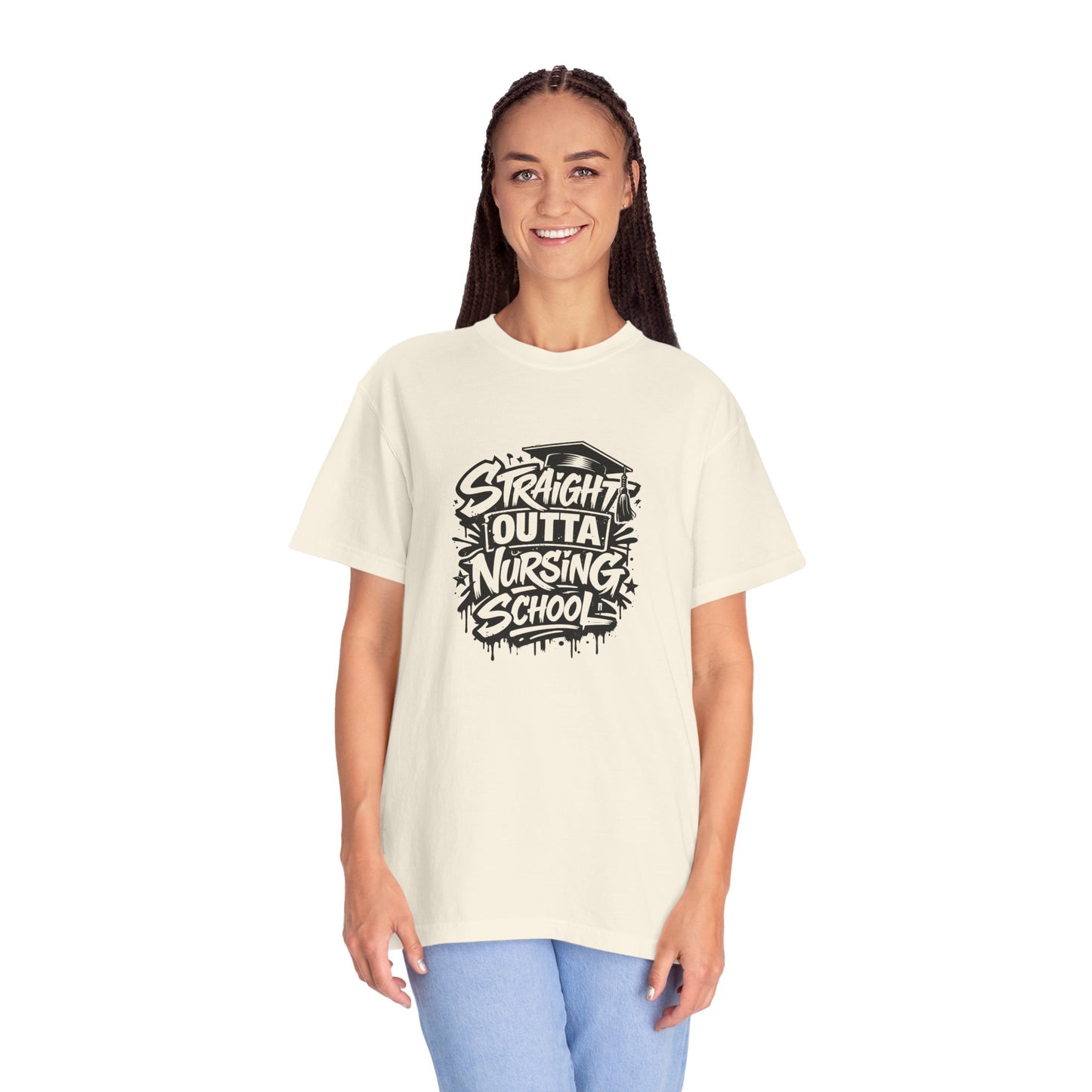 Straight Outta Nursing School T-shirt | Nursing Graduate Tee, Cap Graphic
