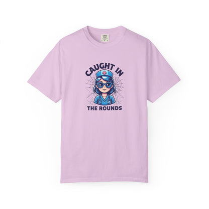 Nurse Humor T-Shirt, Caught in the Rounds Tee, Fun Gift for Healthcare Workers, Medical Apparels for Nurses, Casual Wear, Nursing [...]