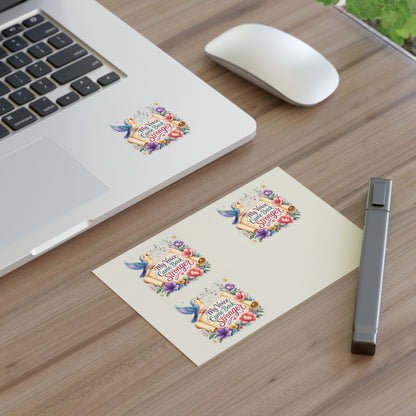My Voice Came Back Stronger Sticker Sheet | Floral Hummingbird Inspirational