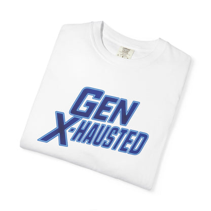 Gen X-Hausted Unisex T-shirt, Forgot Again Found Out Funny Tee, Gen X Humor Gift, Retro 80s 90s Shirt, Vintage Style Clothing