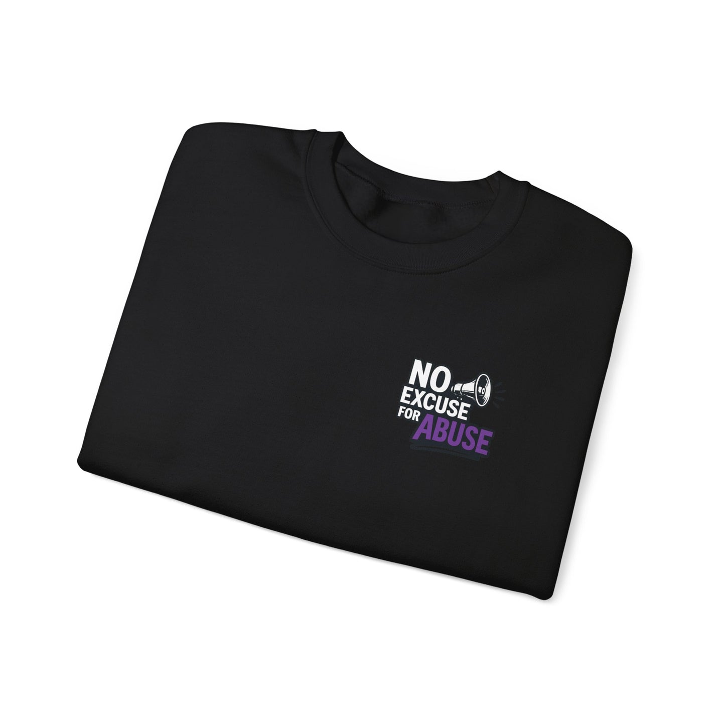 Awareness Sweatshirt - Unisex Heavy Blend™ Crewneck Sweatshirt, Domestic Violence Support Jumper, No Excuse For Abuse