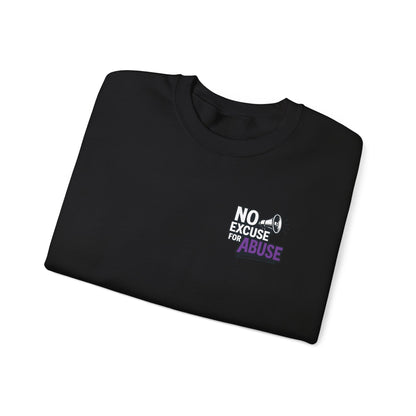 Awareness Sweatshirt - Unisex Heavy Blend™ Crewneck Sweatshirt, Domestic Violence Support Jumper, No Excuse For Abuse