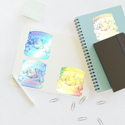 Capybara Approved Coping Mechanism Sticker Sheet | Cute Relaxing Animal Stickers