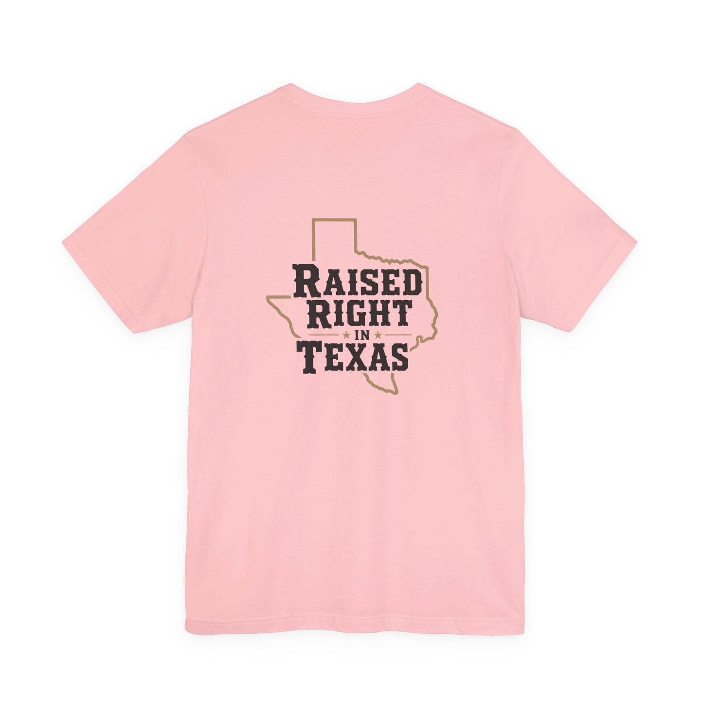 Raised Right in Texas T-Shirt | Texas Outline, Typographic Western Design