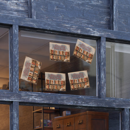 Introverting Until Spring Sticker Sheet | Vintage Bookshelf Booklover Sticker