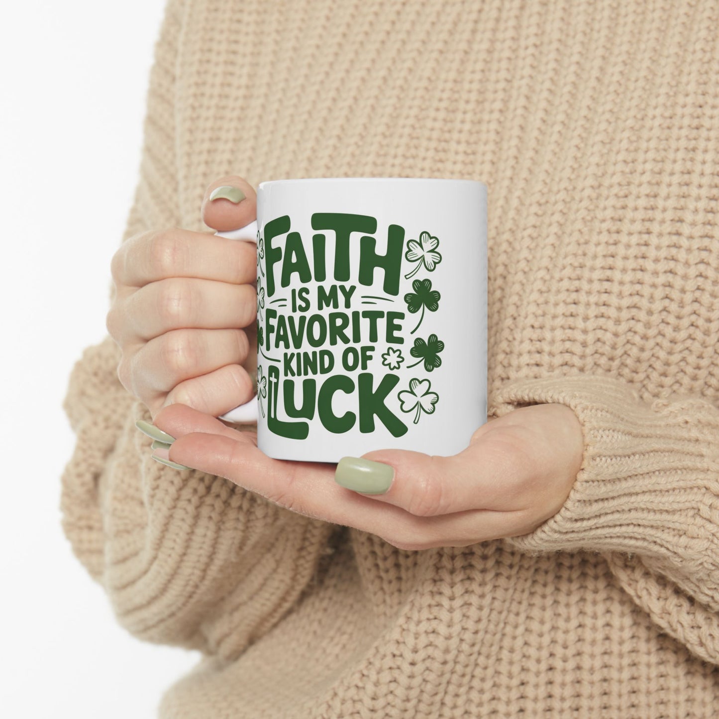 Lucky Shamrock Coffee Mug | St. Patrick's Day Clover Design