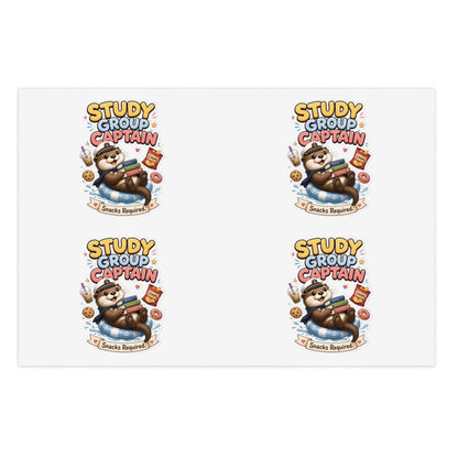 Study Group Captain Otter Sticker | Otter with Snacks Kiss-Cut Sticker