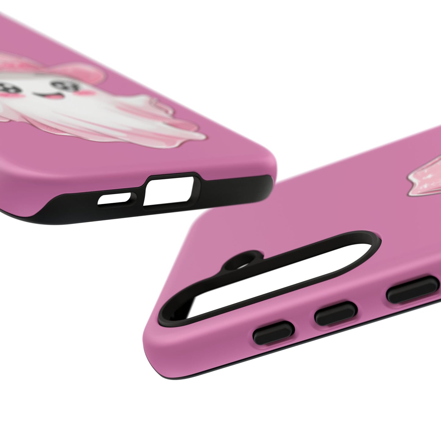 Cute Ghost Phone Case - Fun, Whimsical, Kawaii, Halloween, Gift Idea, Pink Ghost Design