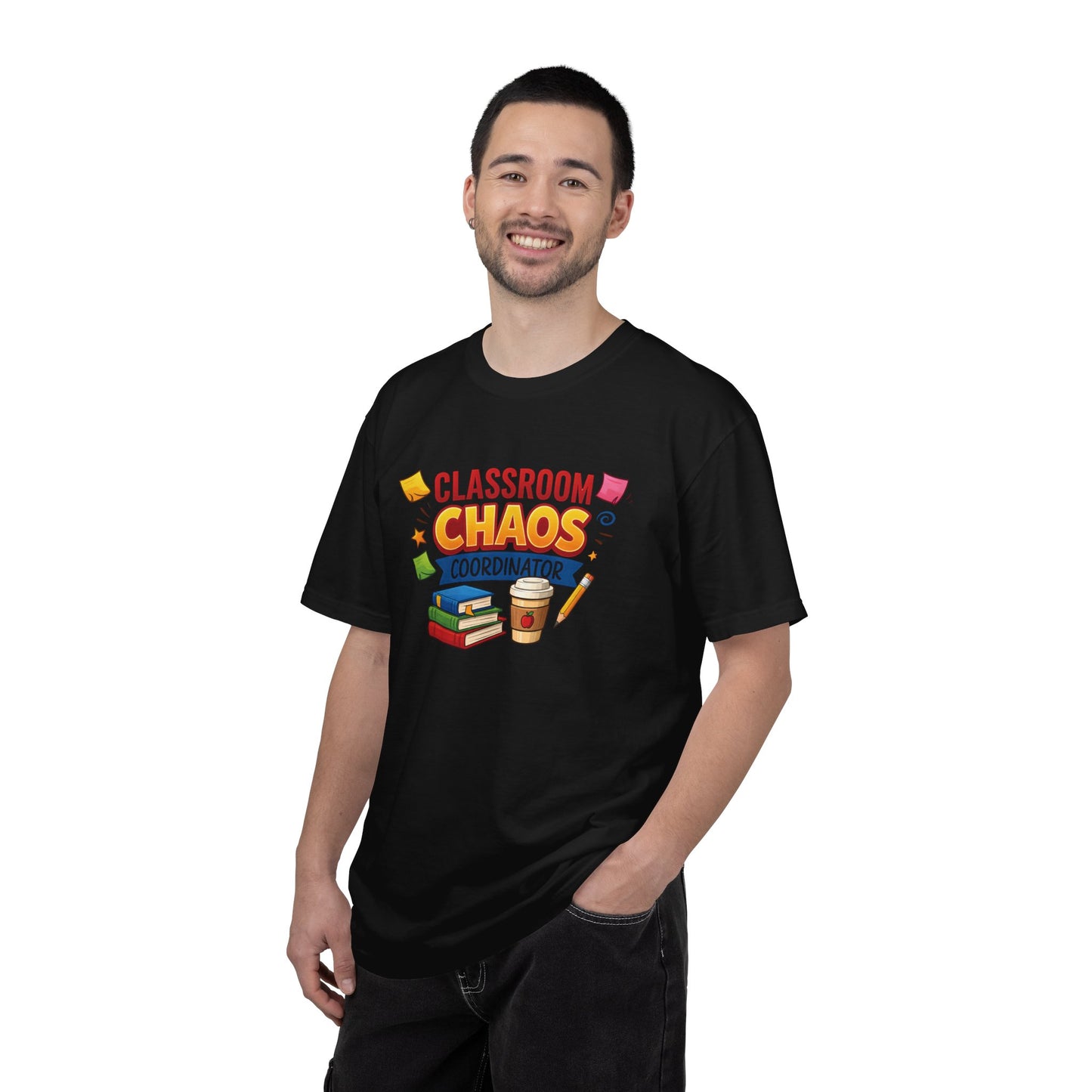Classroom Chaos Coordinator T-shirt | Teacher Coffee Books Pencil