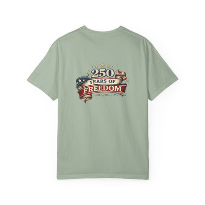 250 Years of Freedom T-shirt | American Flag Ribbon Patriotic Tee