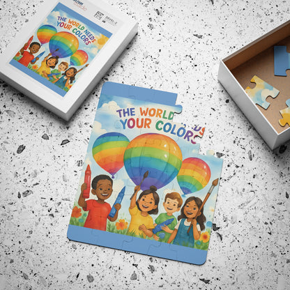 Kids' Puzzle, The World Needs Your Colors, Children's Jigsaw, Educational Toy, 30 Piece, Gift for Kids