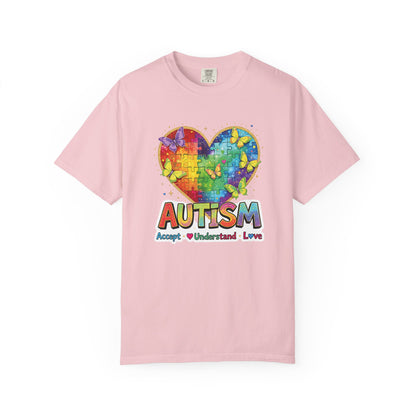 Autism Puzzle Heart T-shirt | Accept Understand Love