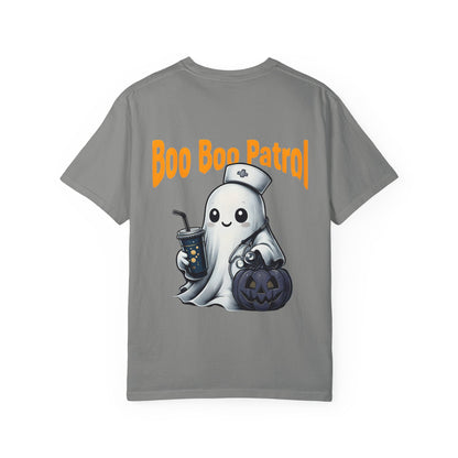 Halloween Ghost 'Boo Boo Patrol' T-Shirt, Unisex Graphic Tee, Fun Fall Apparel, Spooky Season Top, Nurse Halloween Fashion
