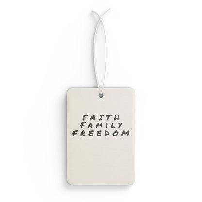Faith Family Freedom Car Air Freshener - Inspirational Aroma, Unique Car Decor, Great Gift for Friends, Road Trips, Home Fragrance