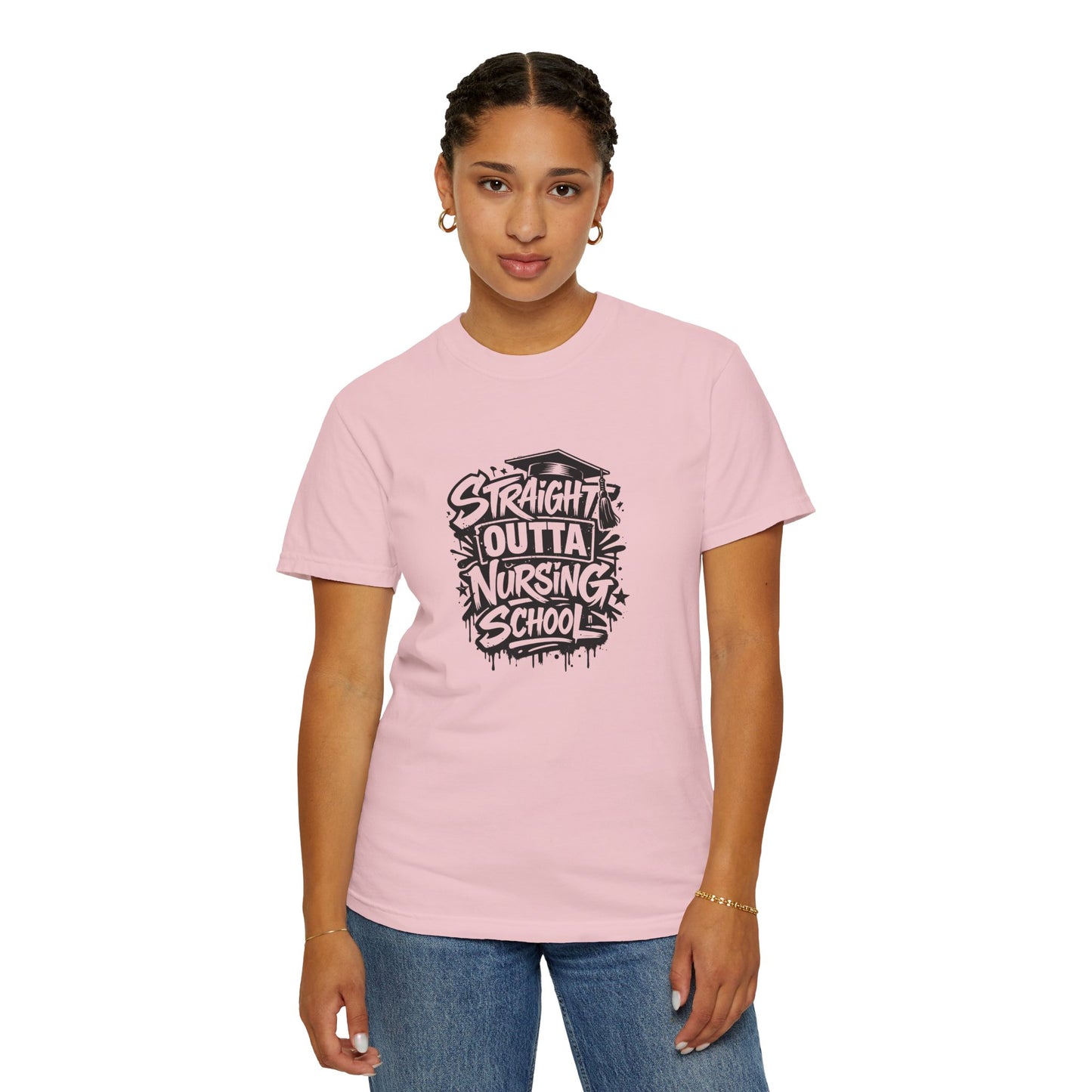 Straight Outta Nursing School T-shirt | Nursing Graduate Tee, Cap Graphic
