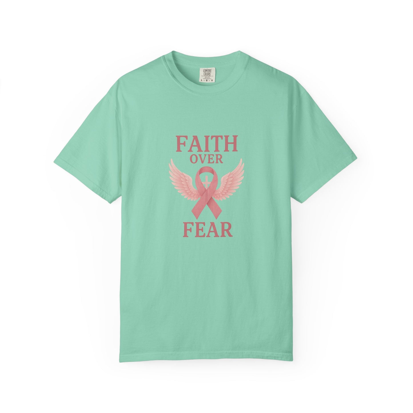 Faith Over Fear Unisex T-Shirt, Inspirational Shirt, Breast Cancer Awareness Tee, Gift for Support, Everyday Casual Wear