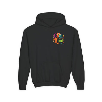 Cool 2 Be Kind Hoodie | Youth Hooded Sweatshirt, Colorful Rainbow Kindness Design