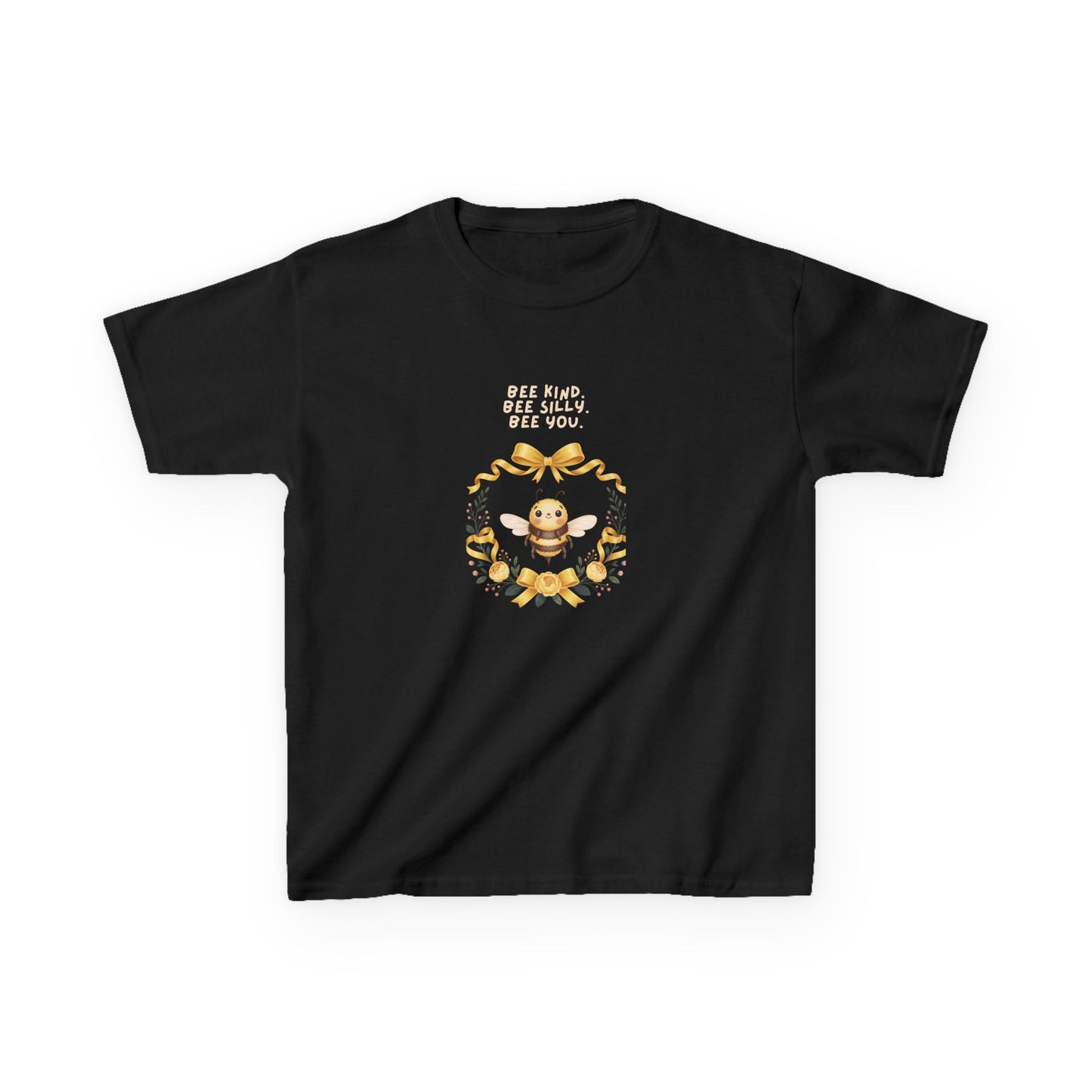 Bee Kind Bee Silly Bee You Kids T-Shirt | Cute Bee Wreath Design