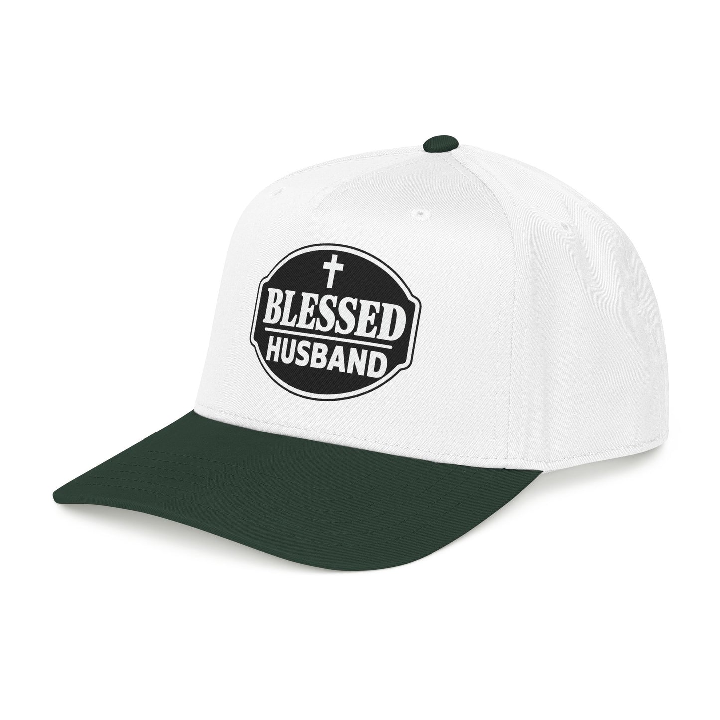 Blessed Husband Embroidered Hat Mid Profile Baseball Cap | Husband Dad Faith