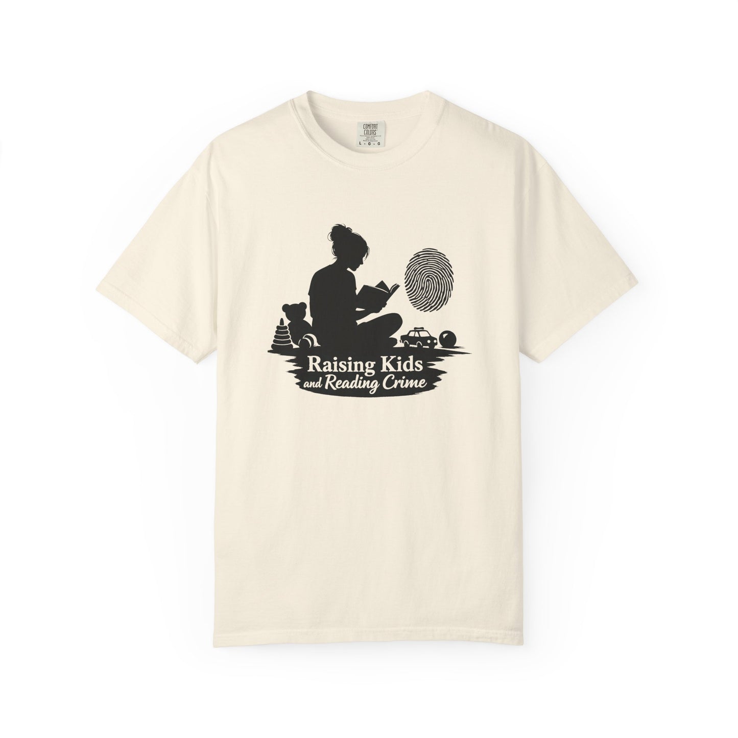 Raising Kids and Reading Crime T-shirt | Mom Reader Detective Design