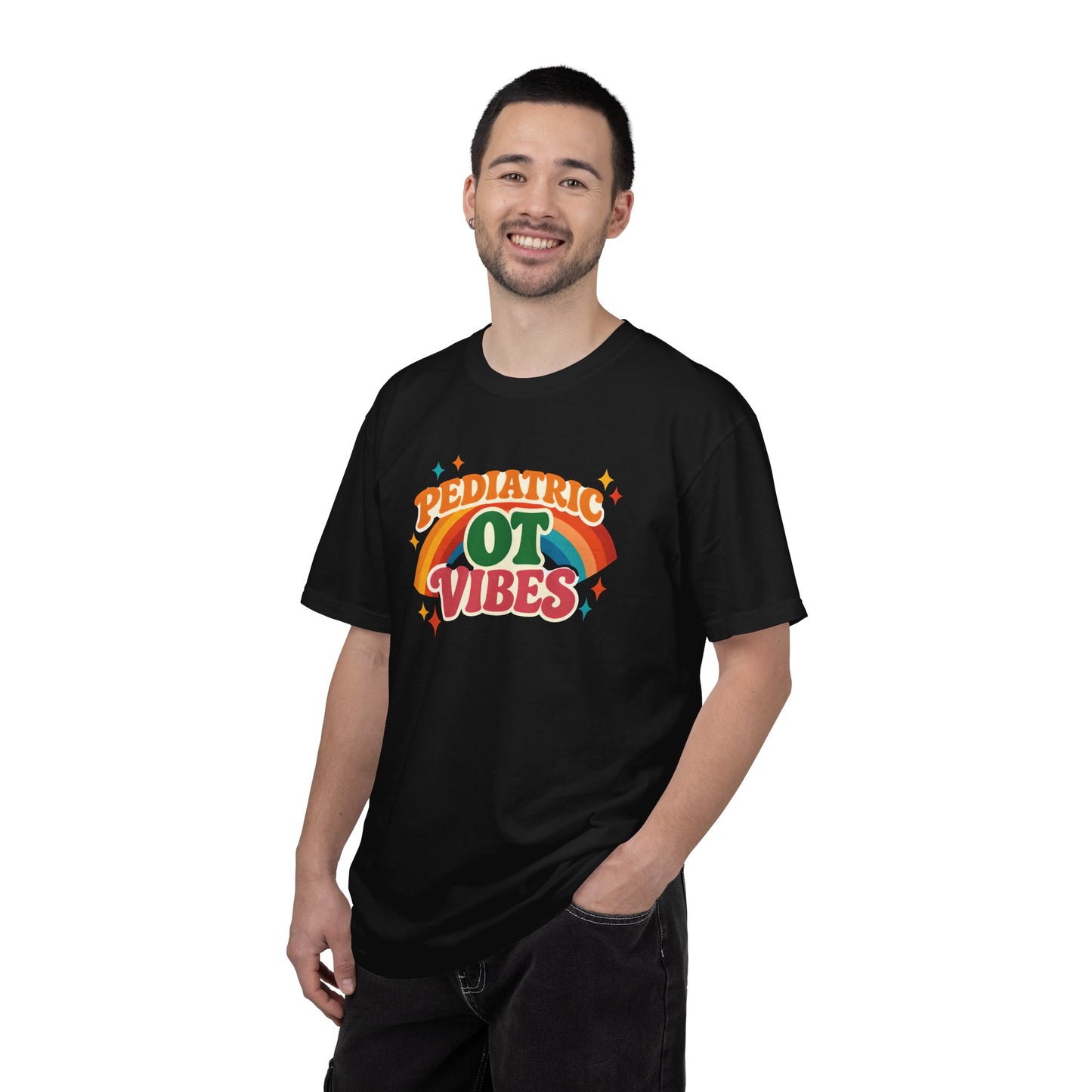 Pediatric OT Vibes T-shirt | Retro Rainbow Occupational Therapy Tee