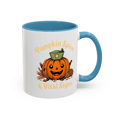 Pumpkin Spice Coffee Mug - Perfect for Fall Decor, Nursing Gifts, Halloween Parties, Cozy Mornings, Harvest Gatherings