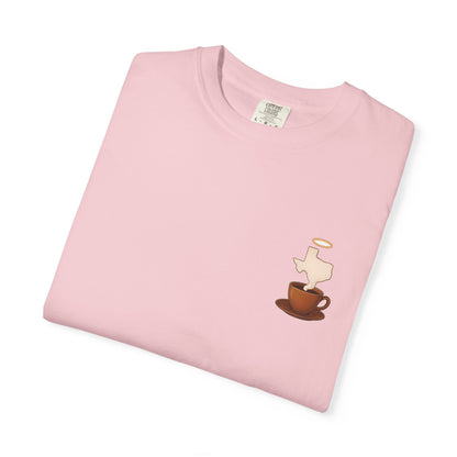 Blessings Brewed T-Shirt, Faith-Inspired Tee, Coffee Lover Gift, Texas Pride Apparel, Unisex Casual Wear