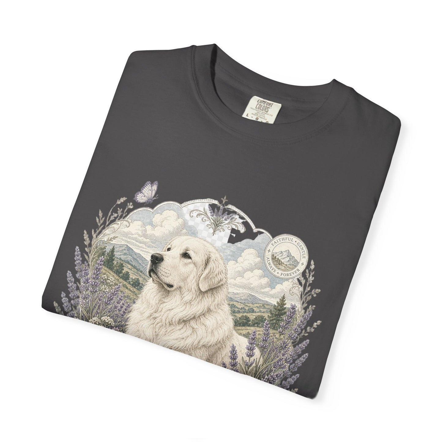 Great Pyrenees Guardian of My Heart T-Shirt | Mountain Dog Illustration