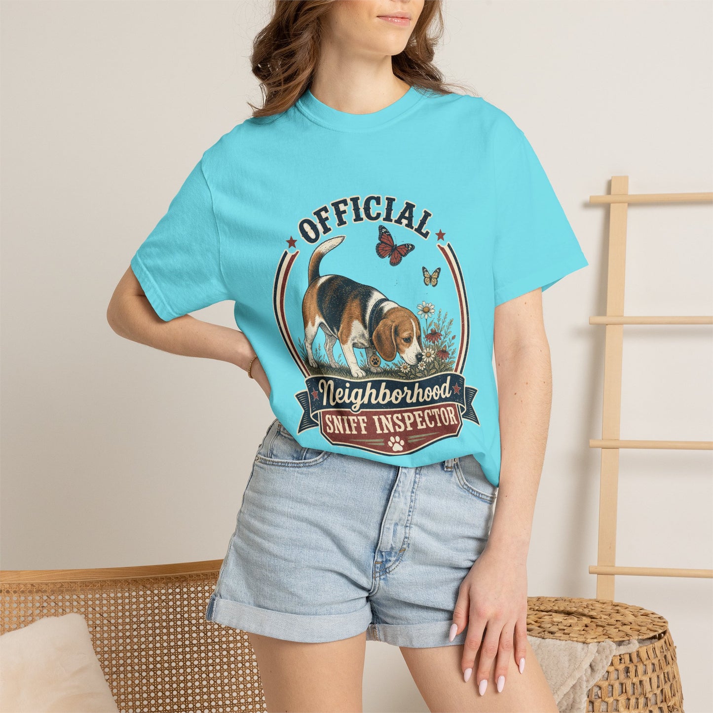 Official Neighborhood Sniff Inspector Beagle T-Shirt | Dog Lover Tee