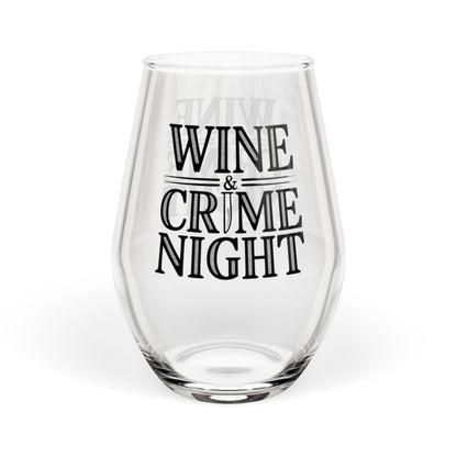 Wine & Crime Night Stemless Wine Glass | 11.75oz