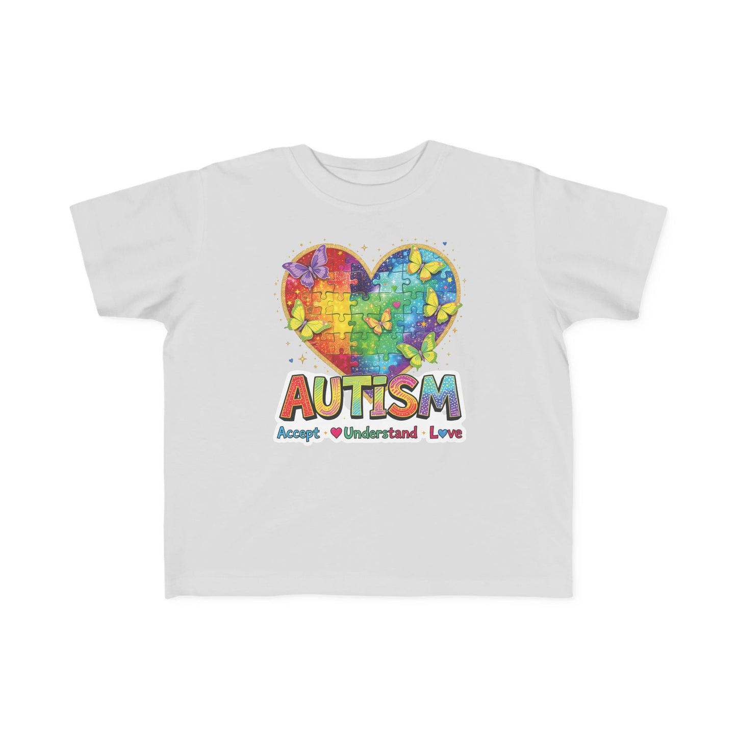 Autism Puzzle Heart Toddler Tee | Accept Understand Love
