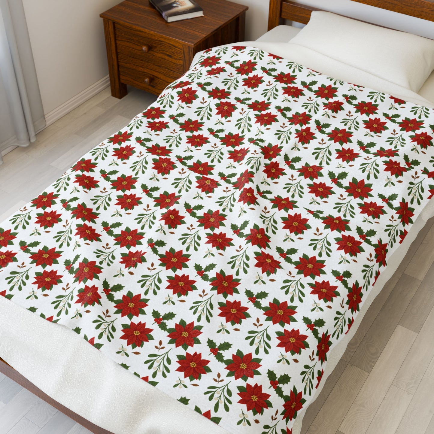 Cozy Christmas Plush Blanket, Soft Holiday Throw Blanket, Perfect for Winter Decor, Gift for Her, Warm Home Essentials
