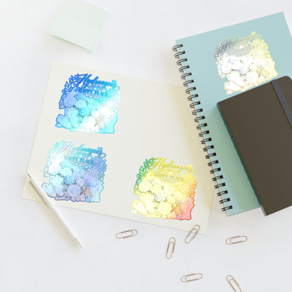 Hydrangeas Happy Place Sticker Sheet | Floral Hydrangea Decorative Stickers