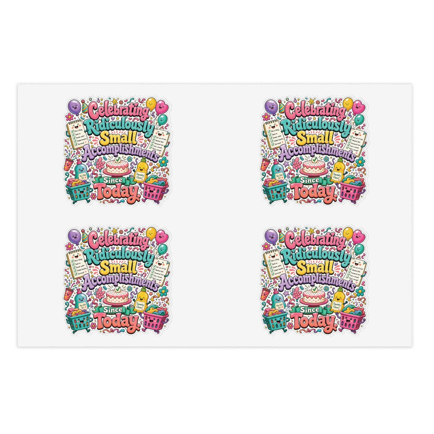 Celebrating Ridiculously Small Accomplishments Sticker Sheets | Cute Planner Stickers, Motivational Scrapbook Decals