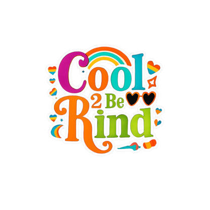 Vibrant Vinyl Decals for Kindness | Cool 2 be Kind Stickers, Fun Wall Art, LGBTQ+ Decor, Kids Room Accessories, Gift for Friends
