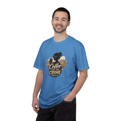 Coffee Kids and Crime Podcast Mom T-Shirt | Coffee Mug Silhouette Tee