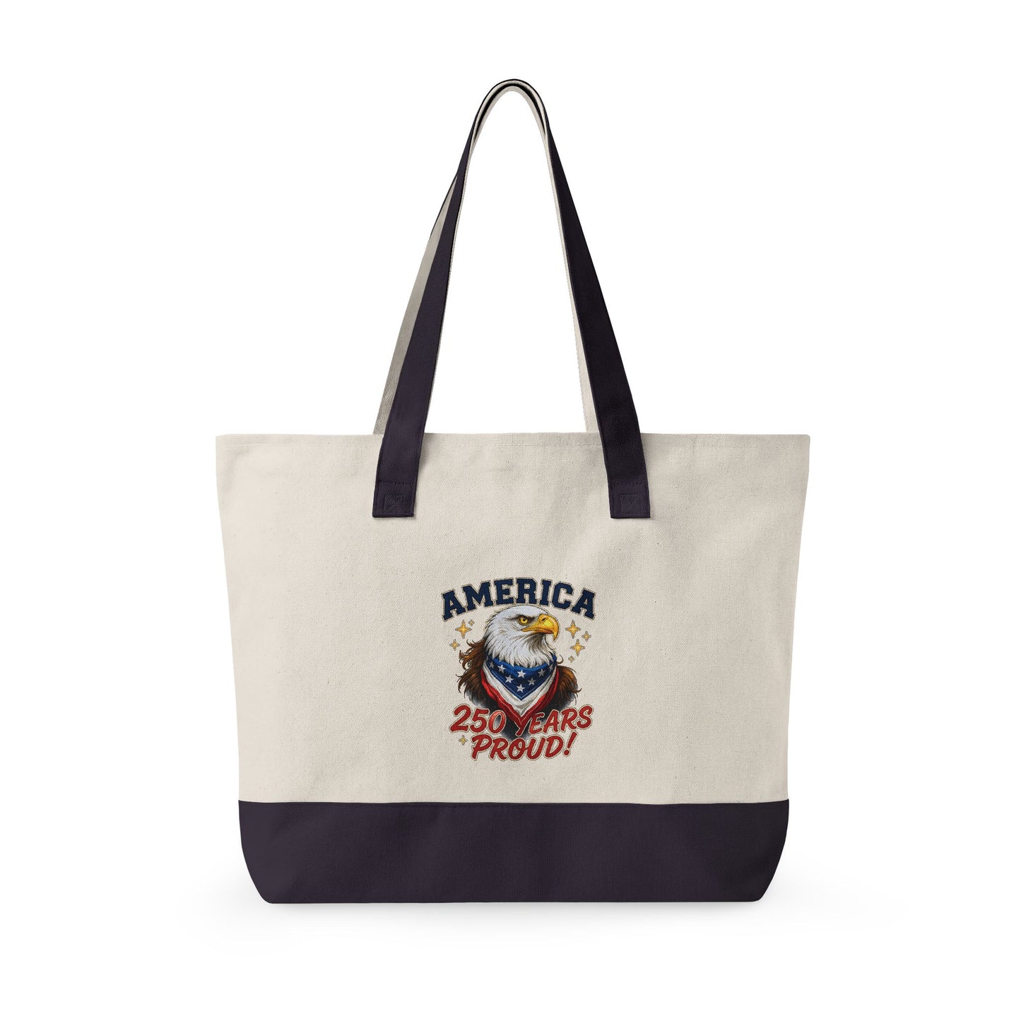 America Eagle Crest zipper tote | Canvas Tote, Patriotic Stars Stripes