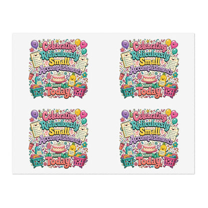 Celebrating Ridiculously Small Accomplishments Sticker Sheets | Cute Planner Stickers, Motivational Scrapbook Decals