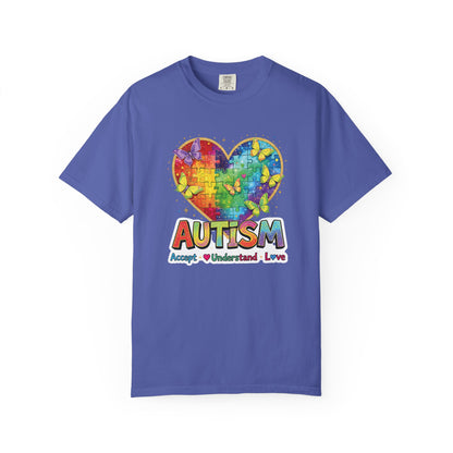 Autism Puzzle Heart T-shirt | Accept Understand Love