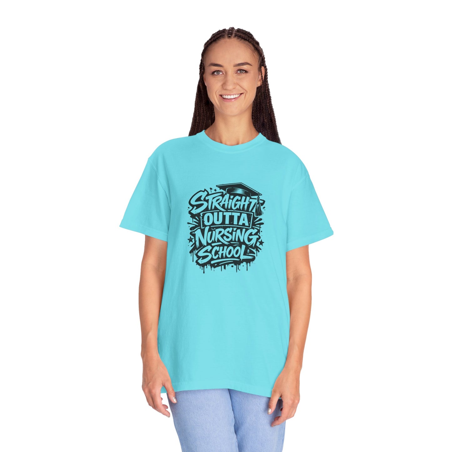 Straight Outta Nursing School T-shirt | Nursing Graduate Tee, Cap Graphic