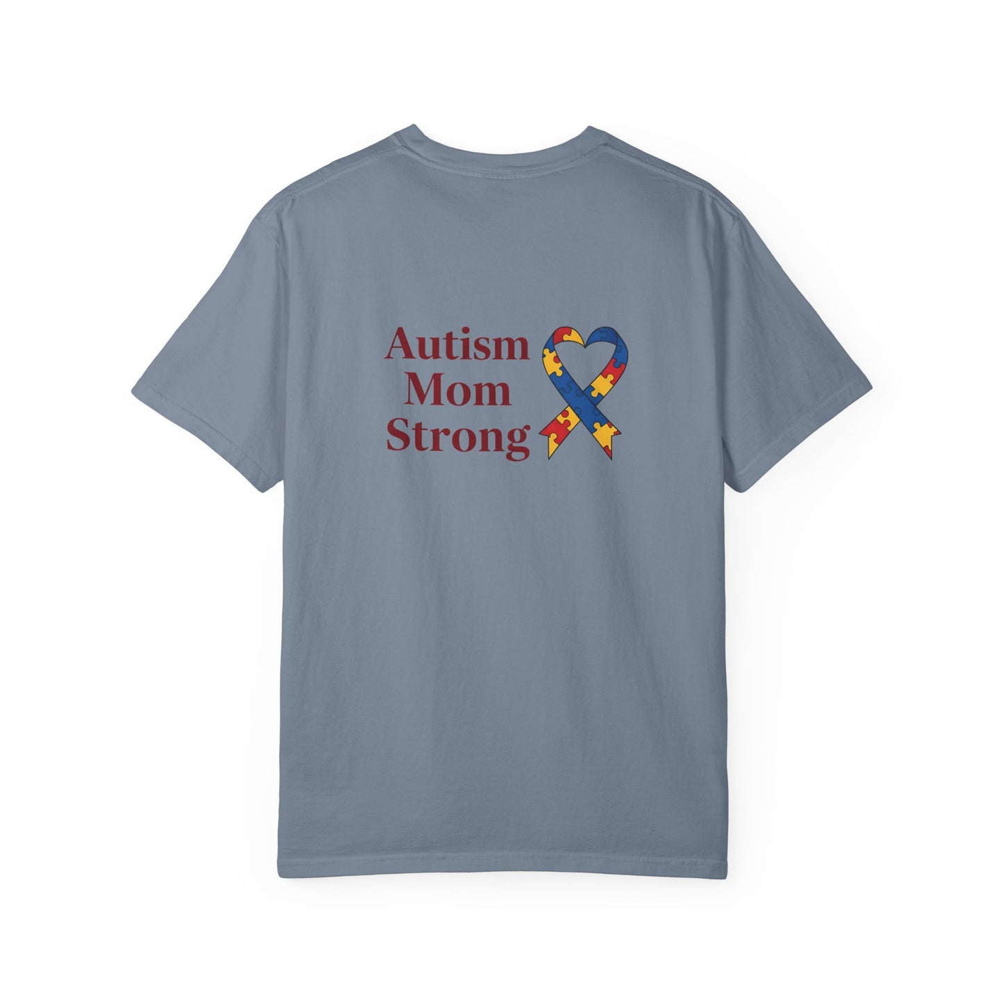 Autism Mom Strong T-shirt | Autism Awareness Puzzle Ribbon