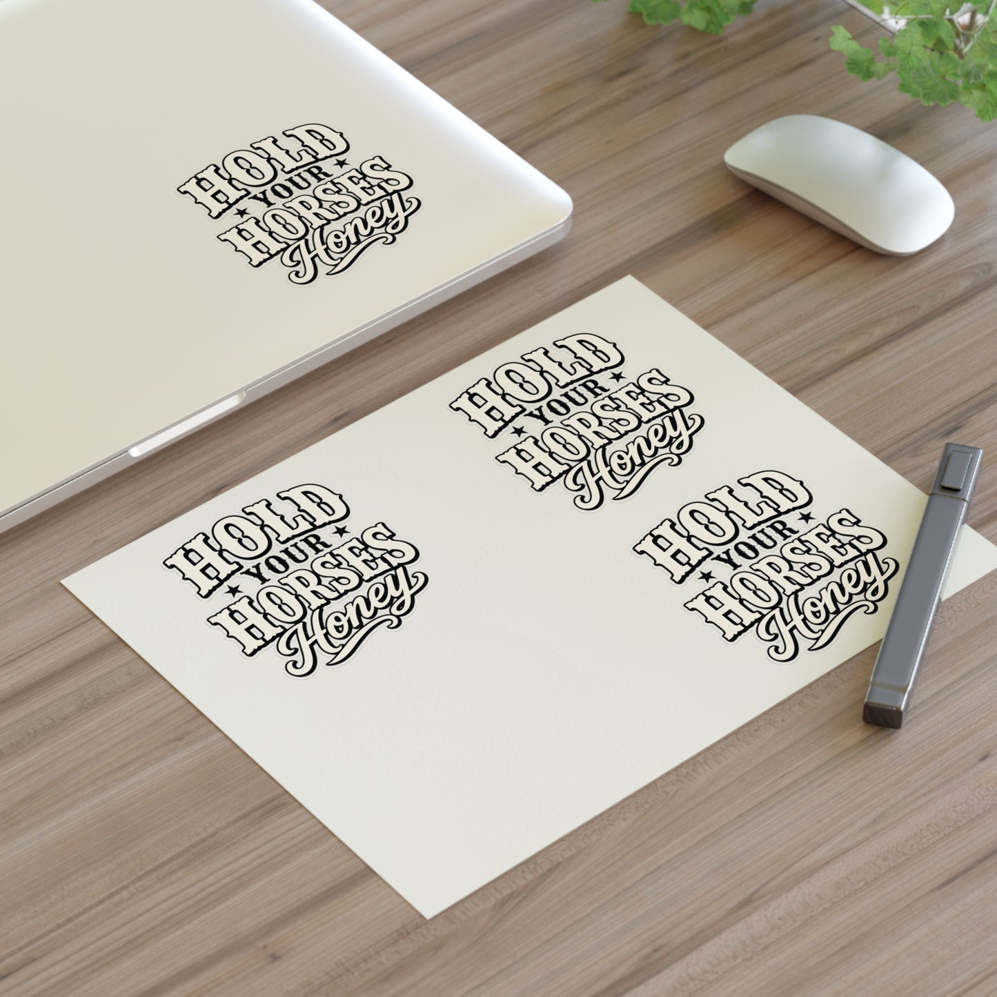 Hold Your Horses Honey Sticker Sheet | Western Retro Phrase Stickers