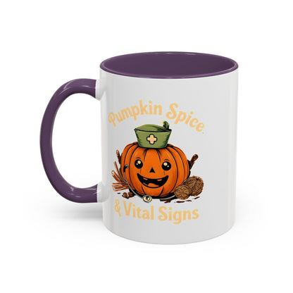 Pumpkin Spice Coffee Mug - Perfect for Fall Decor, Nursing Gifts, Halloween Parties, Cozy Mornings, Harvest Gatherings