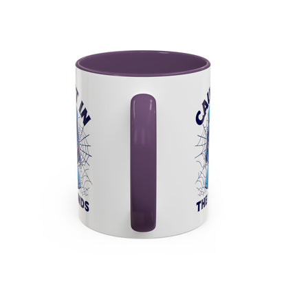 Nurse Coffee Mug, Cute Nursing Gift, Healthcare Appreciation, Fun Spider Design, Caught in the Rounds Mug